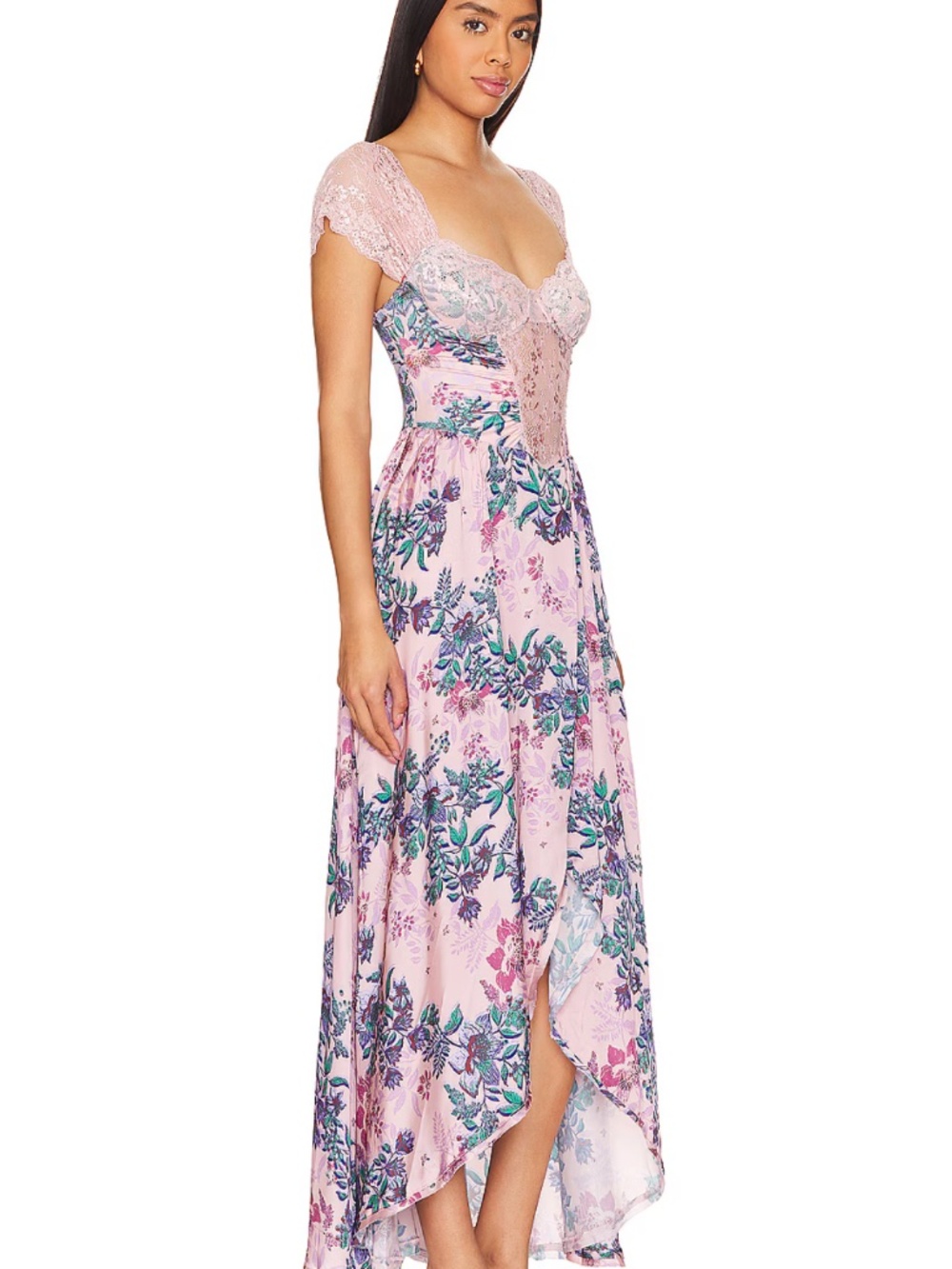 Free People floral lace bralette dress